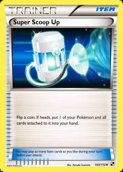 Super Scoop Up 103/114 Black & White Pokemon card