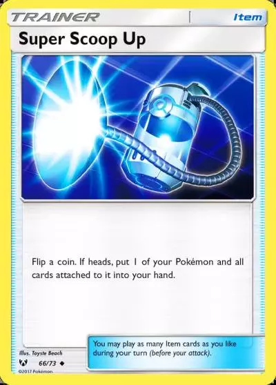 Super Scoop Up 66/73 Shining Legends Pokemon card