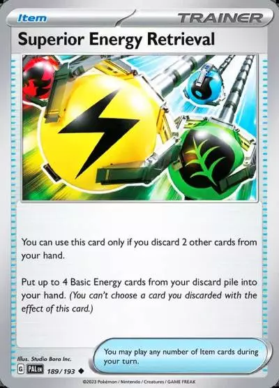 Superior Energy Retrieval 189/193 Paldea Evolved Pokemon card