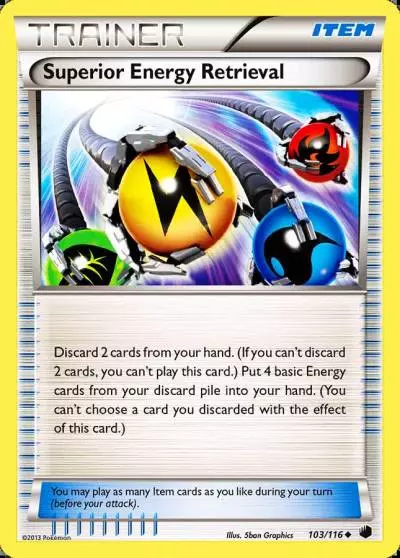 Superior Energy Retrieval 103/116 Plasma Freeze Pokemon card