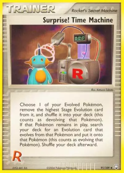 Surprise! Time Machine 91/109 Team Rocket Returns Pokemon card