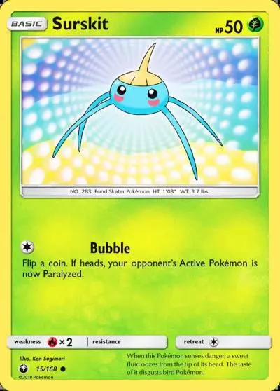 Surskit 15/168 Celestial Storm Pokemon card