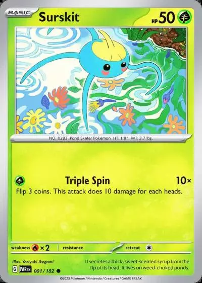 Surskit 1/182 Paradox Rift Pokemon card