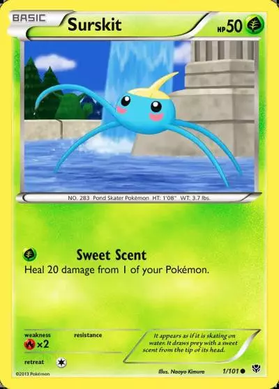 Surskit 1/101 Plasma Blast Pokemon card