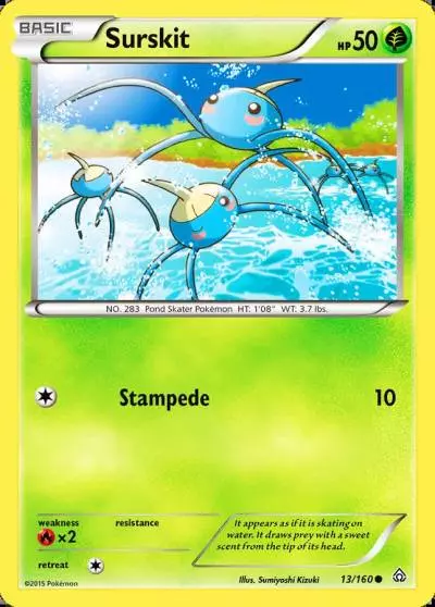 Surskit 13/160 Primal Clash Pokemon card