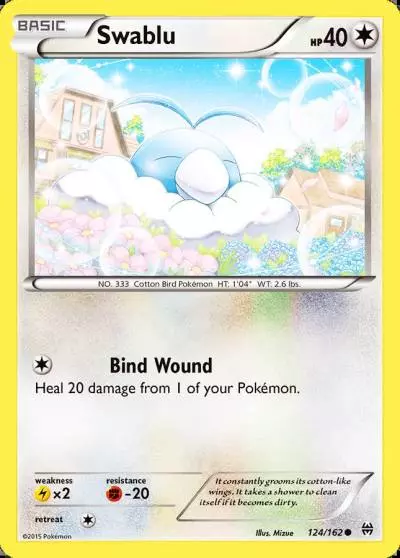 Swablu 124/162 BREAKthrough Pokemon card