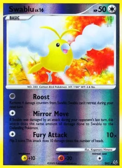 Swablu SH5/127 Platinum Pokemon card