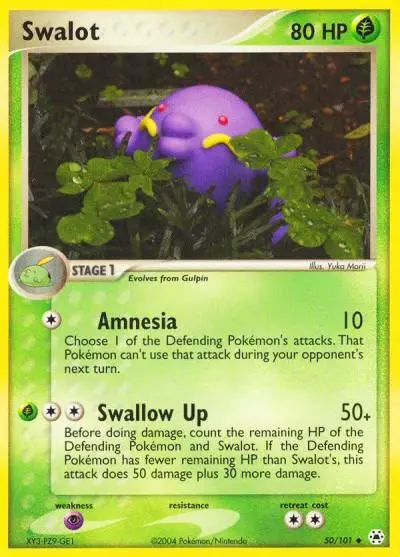Swalot 50/101 Hidden Legends Pokemon card