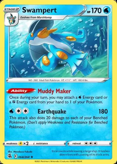Swampert 64/264 Fusion Strike Pokemon card