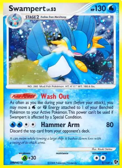 Swampert 9/106 Great Encounters Pokemon card