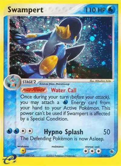 Swampert 13/109 Ruby & Sapphire Pokemon card