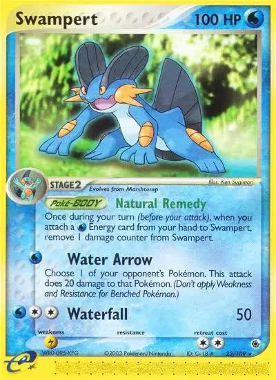 Swampert 23/109 Ruby & Sapphire Pokemon card