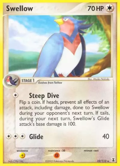 Swellow 32/113 Delta Species Pokemon card