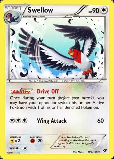 Swellow 103/146 XY Pokemon card