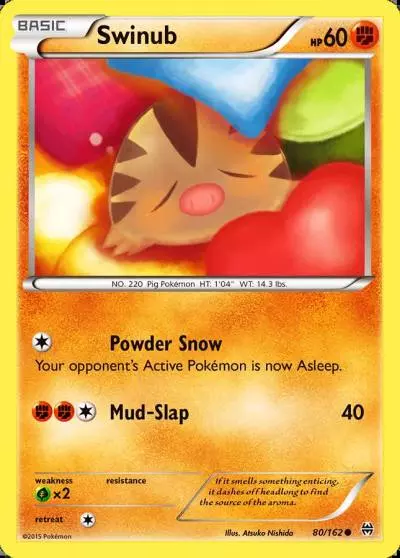 Swinub 80/162 BREAKthrough Pokemon card
