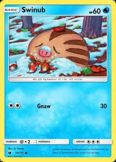 Swinub 19/111 Crimson Invasion Pokemon card