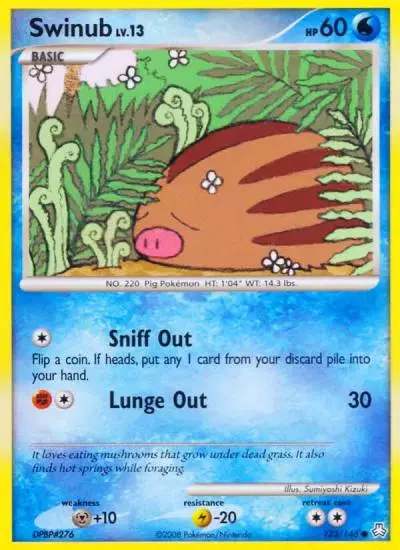Swinub 123/146 Legends Awakened Pokemon card