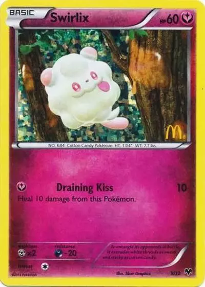 Swirlix 9/12 McDonald's Collection 2014 Pokemon card