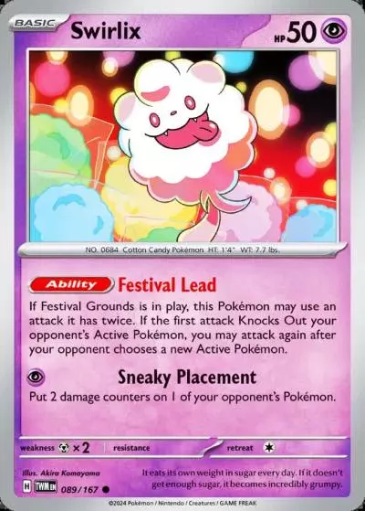 Swirlix 89/167 Twilight Masquerade Pokemon card
