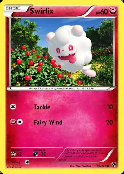Swirlix 94/146 XY Pokemon card