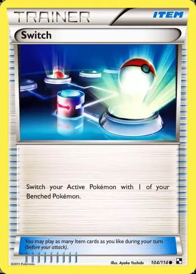 Switch 104/114 Black & White Pokemon card