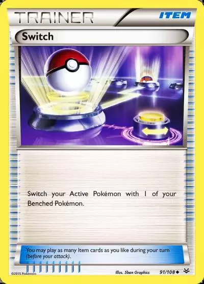 Switch 91/108 Roaring Skies Pokemon card