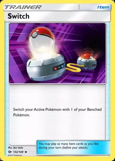 Switch 132/149 Sun & Moon Pokemon card