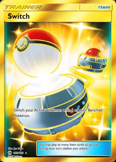 Switch 160/149 Sun & Moon Pokemon card