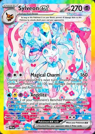Sylveon ex 156/131 Prismatic Evolutions Pokemon card