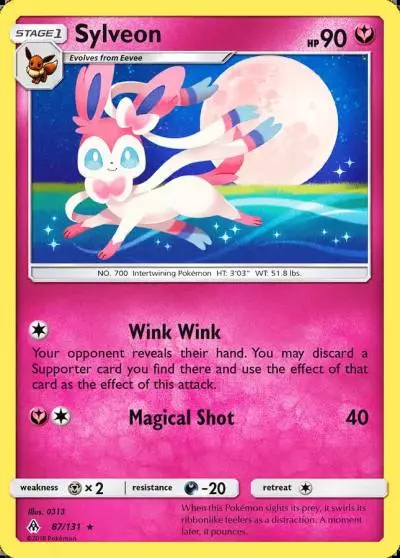 Sylveon 87/131 Forbidden Light Pokemon card