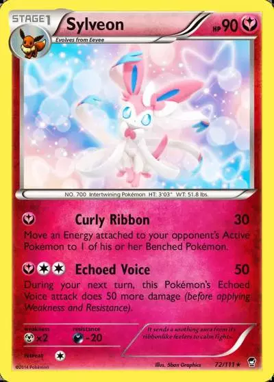 Sylveon 72/111 Furious Fists Pokemon card