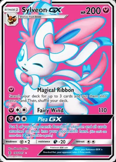 Sylveon-GX 140/145 Guardians Rising Pokemon card