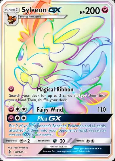 Sylveon-GX 158/145 Guardians Rising Pokemon card