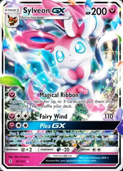 Sylveon-GX 92/145 Guardians Rising Pokemon card