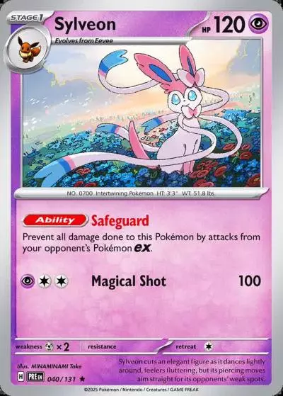 Sylveon 40/131 Prismatic Evolutions Pokemon card