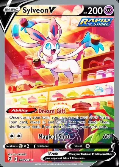 Sylveon V 184/203 Evolving Skies Pokemon card