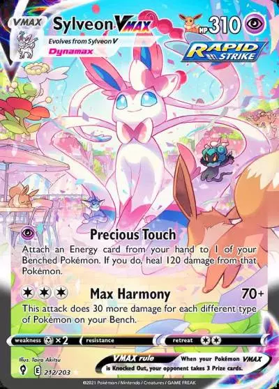 Sylveon VMAX 212/203 Evolving Skies Pokemon card