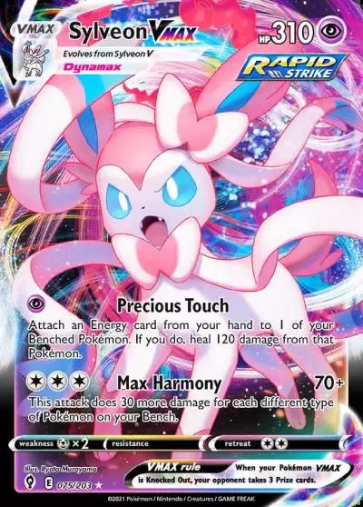 Sylveon VMAX 75/203 Evolving Skies Pokemon card
