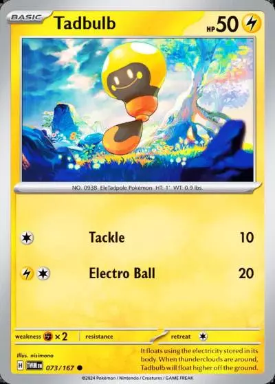 Tadbulb 73/167 Twilight Masquerade Pokemon card