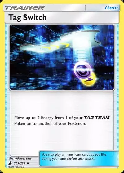 Tag Switch 209/236 Unified Minds Pokemon card