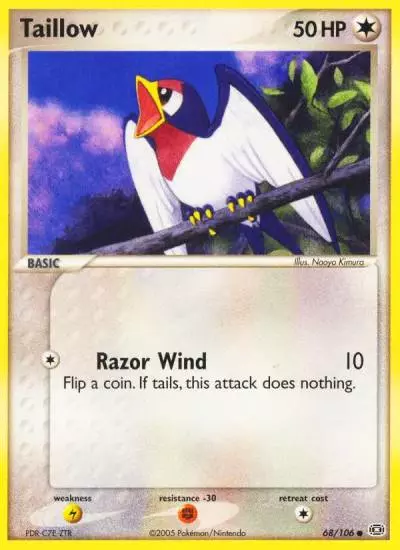 Taillow 68/106 Emerald Pokemon card