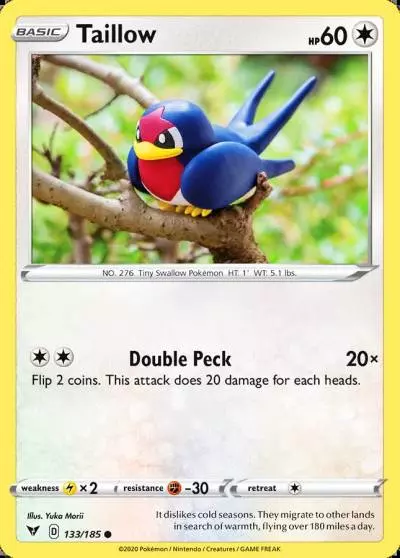 Taillow 133/185 Vivid Voltage Pokemon card
