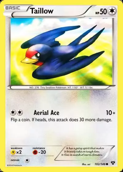 Taillow 102/146 XY Pokemon card