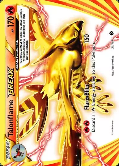 Talonflame BREAK 21/114 Steam Siege Pokemon card