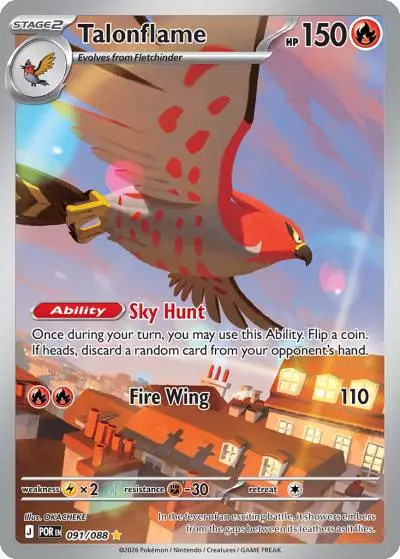 Talonflame 91/88 Perfect Order Pokemon card