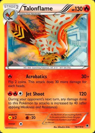 Talonflame 10/119 Phantom Forces Pokemon card