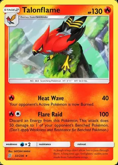 Talonflame 32/236 Unified Minds Pokemon card
