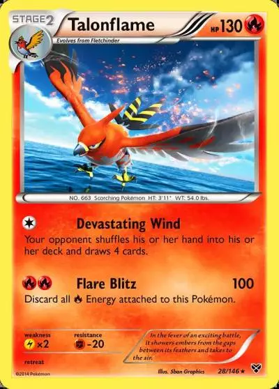Talonflame 28/146 XY Pokemon card