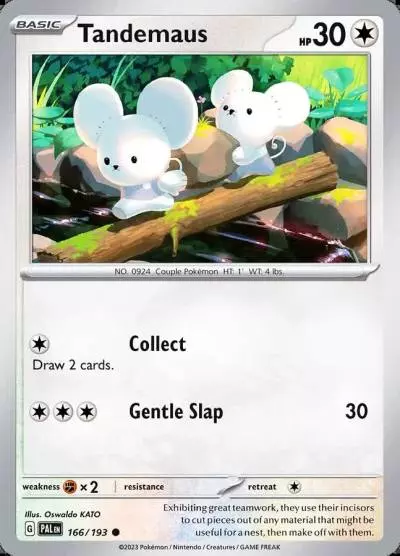Tandemaus 166/193 Paldea Evolved Pokemon card