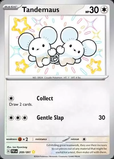 Tandemaus 209/91 Paldean Fates Pokemon card